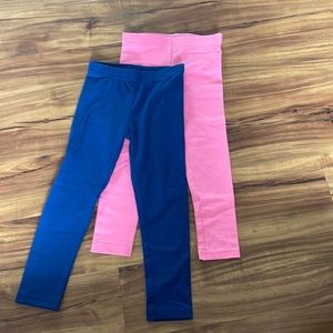 Carters pink & blue leggings. Never worn. Size 4T
